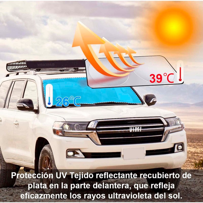 Vimi Set De Parasoles De Ventanillas para Automóvil 6 Piezas