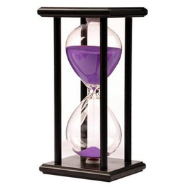 Lodunsyr 30 Minutes Hourglass Sandglass Timer Sand Timer Clock 30 Min Wooden Frame Home Decoration Office Ornament Wooden Frame Kitchen Timer Purple