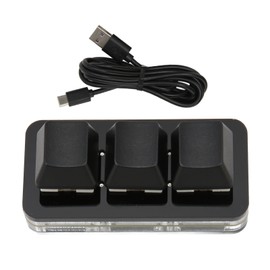 USB 3 Key Mini Keypad RGB LED Backlight Supports Hot Swap OSU HID Macro Programming Keyboard for Windows for OS X for Linux Black