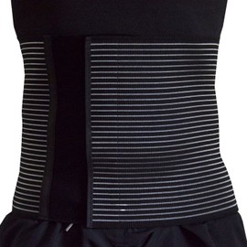 Abdominal Band Post-Operative Unisex Postpartum Containing Operation Relieves Back Pain Adjustable Closure H 28 (Black, L)