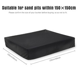 Herbst Sandpit Cover 150 x 150 cm Waterproof 210D Oxford Fabric Drawstring Sandpit Cover for Sandpit Pool Garden