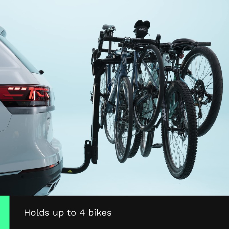 Ride KAC S4 Hitch Mounted 4-Bike Suspension Rack, Quick Release