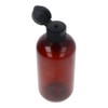 DIY Container Amber Short PET Plastic Bottle with Black Flip