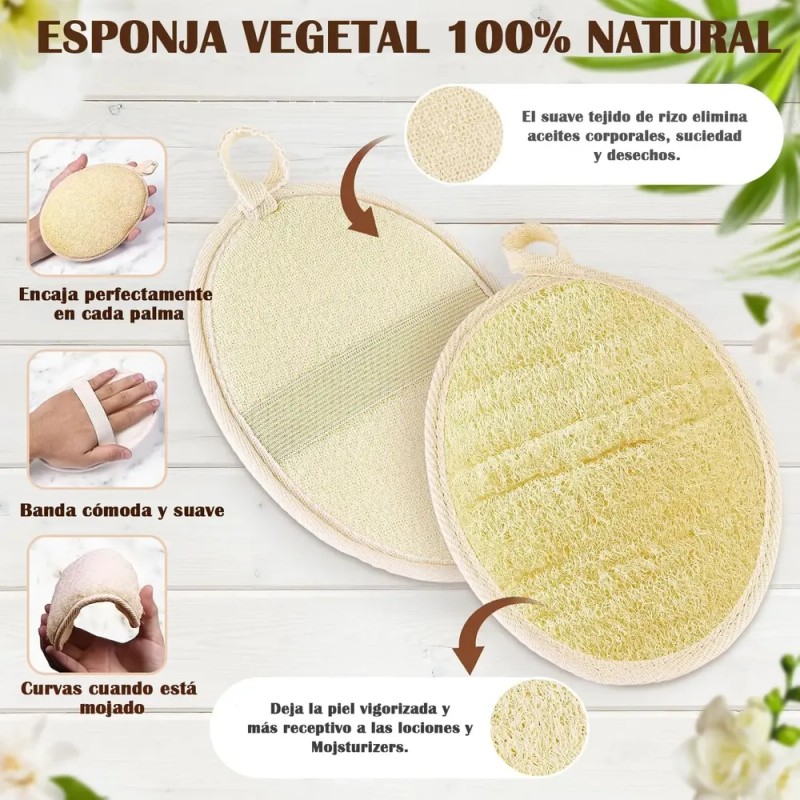 Gesy Esponja Natural Lufa, Exfoliantes Naturales Puras, A