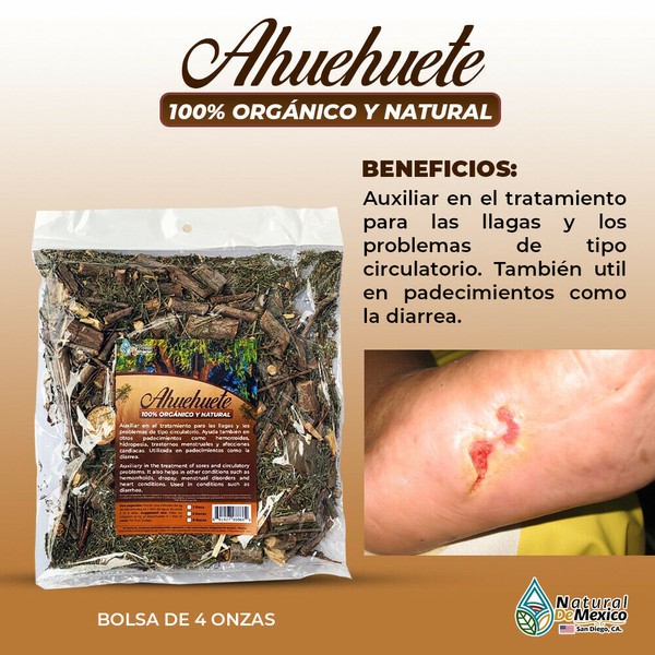 Natural de Mexico USA Ahuehuete, Sabino Herb Tea 4 oz. 113gr. Ciprés de Moctezuma México