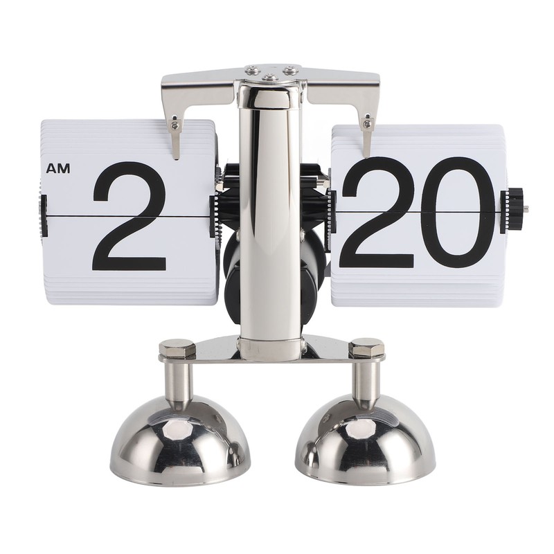 Retro Digital Flip Down Clock Flip Desk Clock Mechanical Battery
