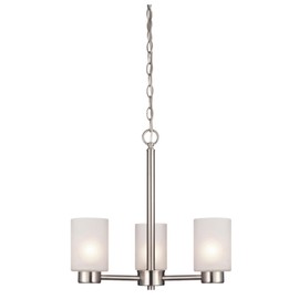Westinghouse Lighting 6227500 Sylvestre Chandelier, 3-Light, Brushed Nickel