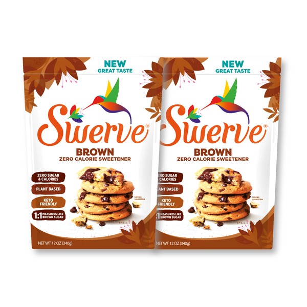 Swerve Ultimate Sugar Replacement Sweetener, Brown Sugar Substitute, Keto Friendly, Zero Calorie, Zero Sugar, Non-Glycemic, Gluten Free, 12 ounces (Pack of 2)