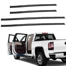 4 Pcs Set of Front&Rear Lower Door Rubber Weatherstrip Seal Compatible with Ford F250 350 450 550 Super Duty Crew Cab 1999-2016 Ford Excursion 2000-2005 Replaces 1C3Z-26253A24-A F81Z-2520758-AA