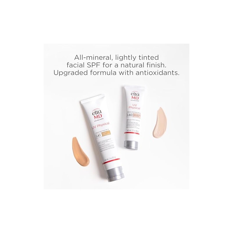 EltaMD UV Physical Tinted Sunscreen SPF for Face, 100% Mineral