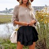 GOOBGS Flowy Shorts for Women High Waisted Lace Skort Trim