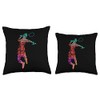Colorful Badminton Player | Shuttlecock Racket | Badminton Throw Pillow