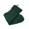aoozleny Cable Knit Christmas Hanging Stockings Solid Color,2 PCS (Green)