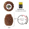 Eldnacele LED Pine Cone Candles Moving Wick, Battery Operated Flameless