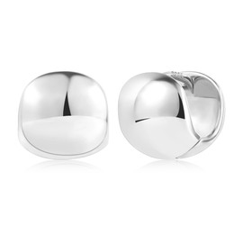 ALEXCRAFT Chunky Earrings Gold/Silver Hoop Earrings Small Women's Earrings Gift for Women Girlfriend Mum Girls, Brass, No Gemstone