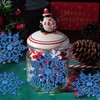 SULOLI 12PCS Glitter Snowflake Hanging Decorations(Royal Blue)