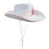 MEMOVAN White Cowgirl Hat for Women Girls with Pull-on Closure