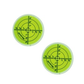 60mm Inner Printed Text Scratch Resistant Acrylic Universal Horizontal Bubble Water Level Gauge, Scale Instrument for Small Household 2PCS (Green)