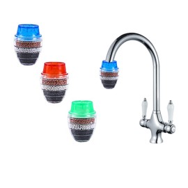 3 Pack Faucet Mount Filters, Sink Tap Water Filter, Carbon Water Filtration Faucet Clean Purifier Filter Cartridge for Home Kitchen Bathroom Water Tap Removes Chlorine Fluoride Heavy Metals Hard Water