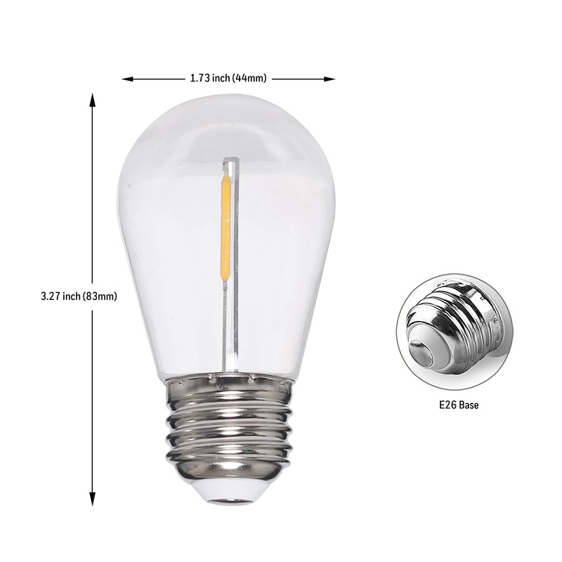 Honeywell 48 FT Outdoor String Lights, Commercial Grade Waterproof LED