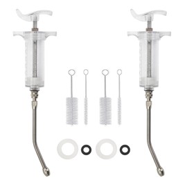 30ml Plastic Steel Feeding Syringe Kit With Nozzle, Adjustable Reusable Dispenser, Livestock Syringe Suitable For Cows, Goats, Sheep, Pigs, Horses, Dogs, Cats, And Small Pets (30ml 2pcs)