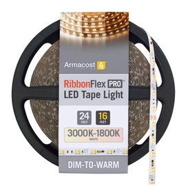 RibbonFlex Pro 24V White Dim-to-Warm LED Strip Light Tape 32ft (10m) 185250