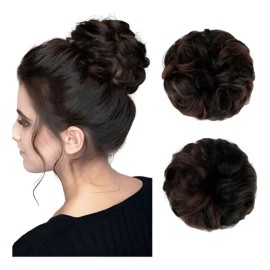 Extensiones De Moño Pelo Desordenado Postizo Moño, 2 Piezas