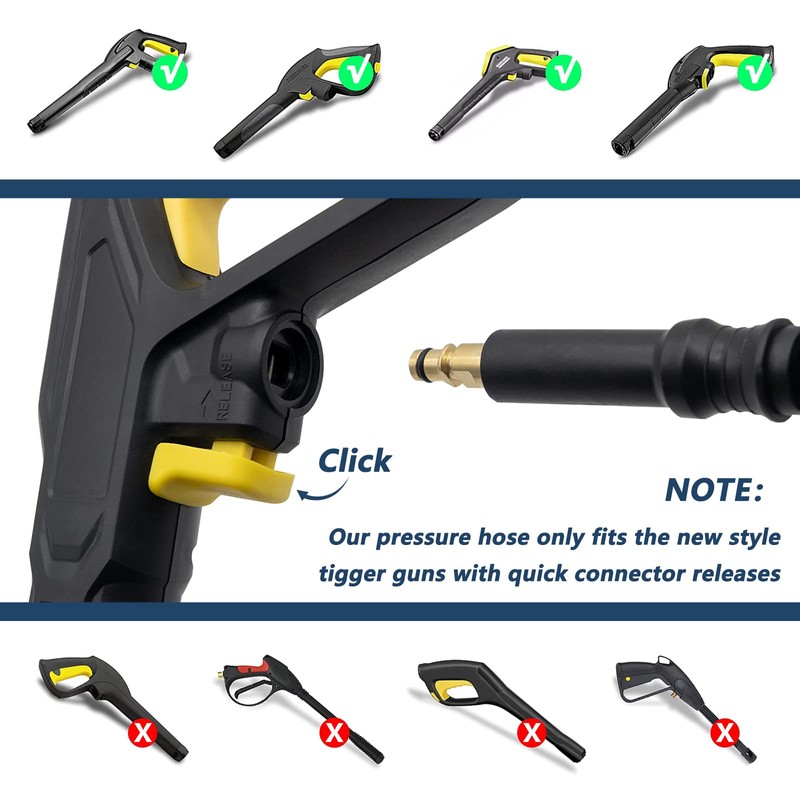 DERASL 10 m Pressure Washer Extension Hose - Quick Connect,