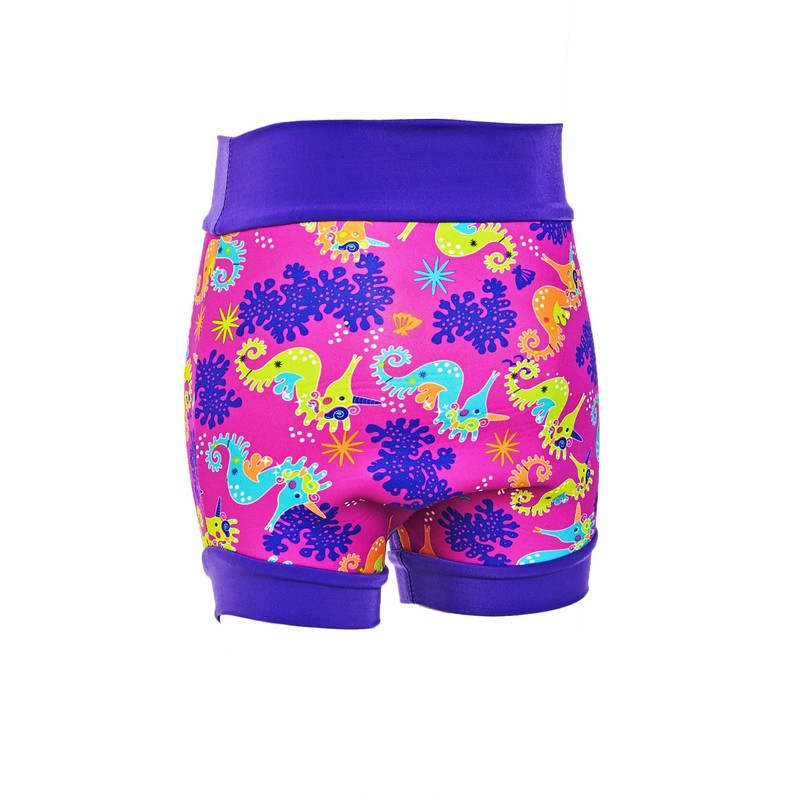 Zoggs Reusable Neoprene Baby Swim Nappy (Pink/Purple) 3-6 Months 4-7kg