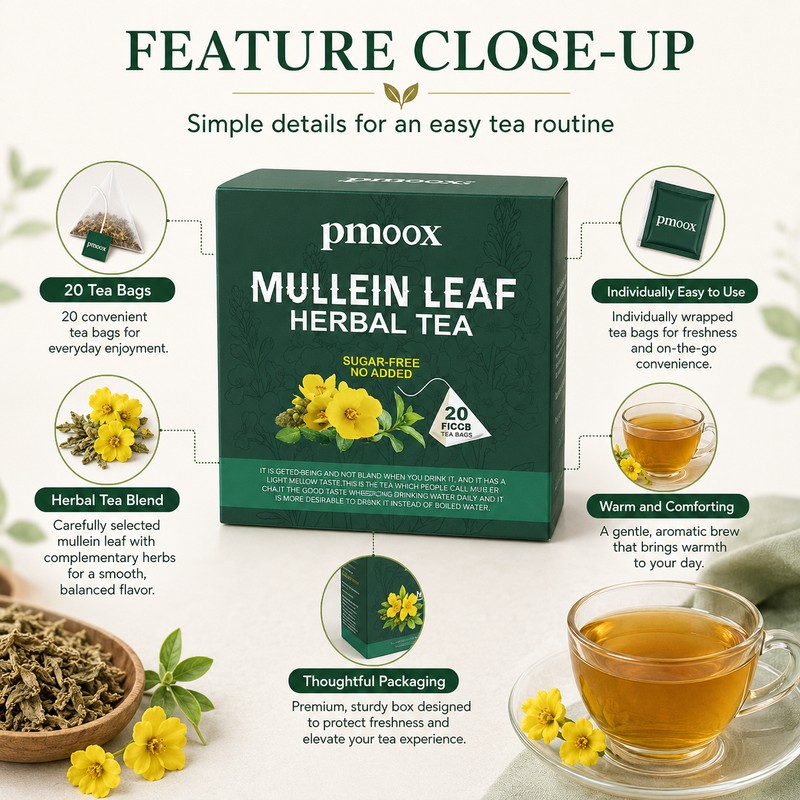 Mullein Leaf Herbal Tea for Adults – Organic-Inspired Loose Leaf