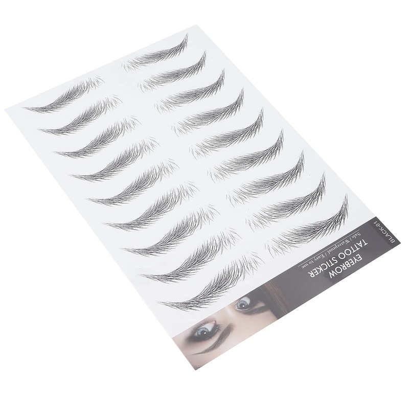6D Eyebrow Tattoo Stickers, Eyebrow Shaping Stencils, Semi-Permanent, Hair-Like, Waterproof