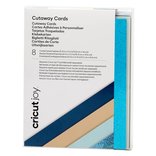 Cricut Joy Cutaway Cards | Marina | 10.8cm x 14cm (4.25" x 5.5") | 8-pack | For use with Cricut Joy