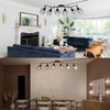 vivihobb Dimmable 6 Light Plug in Ceiling Light,Black Plug in
