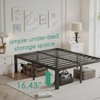 LAKKURI 18 Inch High Platform Metal Queen Size Bed Frame,