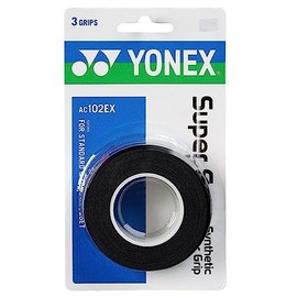 YONEX Overgrip Super GRAP 3 Pack - Tennis, Badminton, Squash - Choice of Colors (Black)