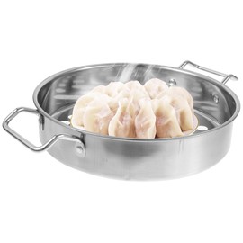 Housoutil Big Hole Colander with Handle, Stainless Steel hole Colander Strainer, Kitchen Steamer for Spaghetti, Noodles, Vegetables and Fruits