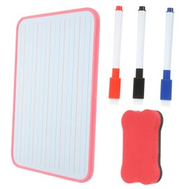 SAFIGLE 1 Set English Pinyin Magnetic Small Whiteboard for Kids Pinyin Kanji English Practice Education 4 Rows 3 Gates Writing Whiteboard 21x30cm Blue Frame (Eraser + 3 Whiteboard Pens + Red Flag