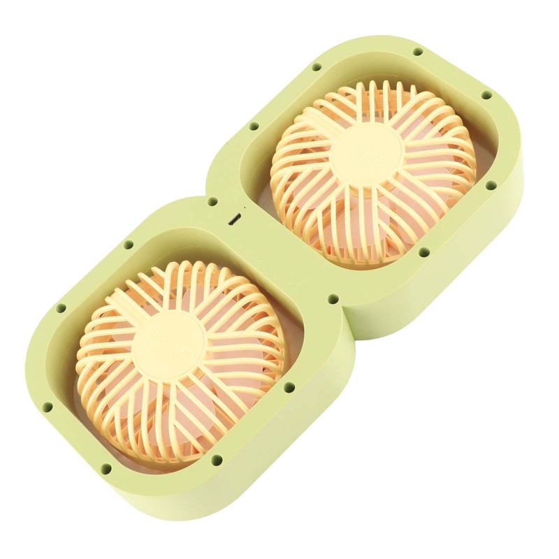 Double Head Desktop Fan 2 Speed Adjustment USB Cooling Fan
