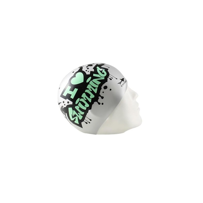escualo Gorra para Natacion Unisex Adultos o Niños Modelo Grafiti