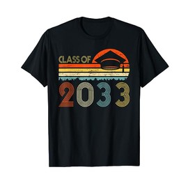 Vintage Retro Class Of 2033 Grow With Me Pre-K Graduate T-Shirt