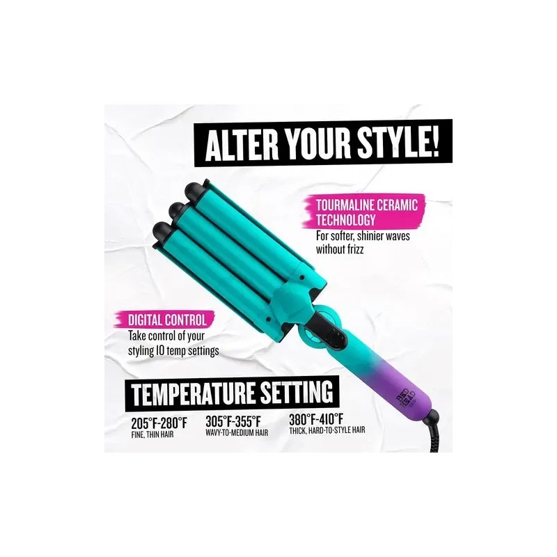 Waflera Bed Head BH381 Onduladora Pelo Ondas Sirena Verde