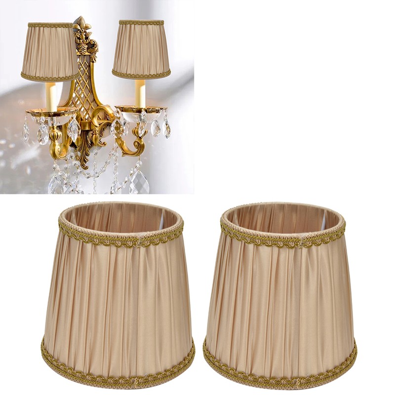 2PCS Fabric Lampshade Simple Lamp Shade for E14 Screw Candlestick