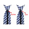Mens Zipper Pre-tied Clip-On Tie Business Wedding Solid Checks Striped