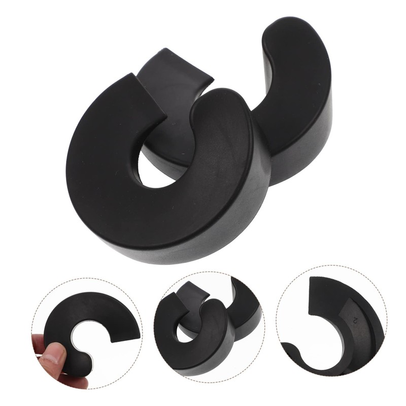 Tofficu 2pcs Silent Door Stopper Wedge Anti-Skid Half-Circle Design Plastic