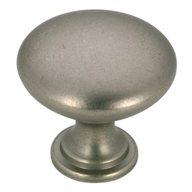 Richelieu Hardware BP9041142 Copperfield Collection 1 3/16-inch (30 mm) Pewter Functional Cabinet and Drawer Mushroom Knob for Kitchen, Bathroom, and Furniture