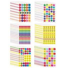 3270PCS Smile Face Stickers Star Stickers, Teacher Motivational Sticker for Kids Reward Sticker Students Reward Chart Behavior Labels (60 Sheets)