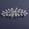 Missgrace Large Bride Wedding Silver Hair Comb Bridal Headpieces Full
