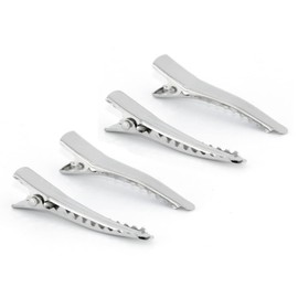 MAHAVIMOKSA Wholesale 100pcs 60mm/2.36" Silver Single Prong Metal Alligator Clip for DIY Craft