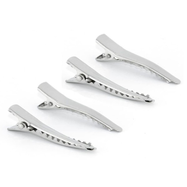 MAHAVIMOKSA Wholesale 100pcs 60mm/2.36" Silver Single Prong Metal Alligator Clip