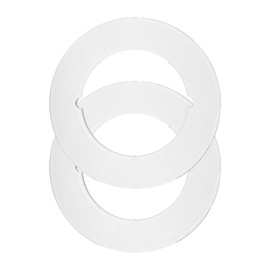 Generic 2X Door Knob Plates Door Handle Hole Reinforcer 3-1/2" Outer Diameter Round Door Handle Fixing Covers Door Lock Repair Plates, White